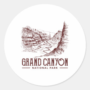 Grand Canyon Nationalpark-Waren Grand Canyo Runder Aufkleber