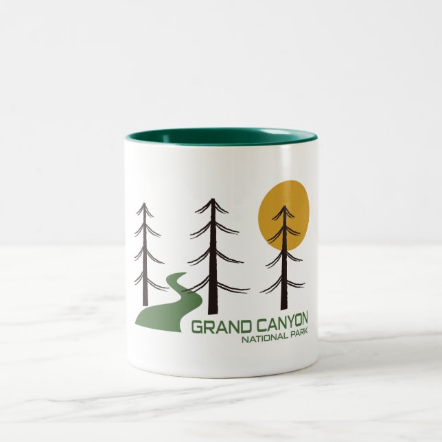 Grand Canyon Nationalparkroute Zweifarbige Tasse (Mittel)