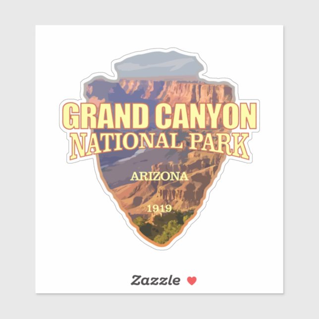 Grand Canyon NP (Pfeilspitzen) Aufkleber (Blatt)