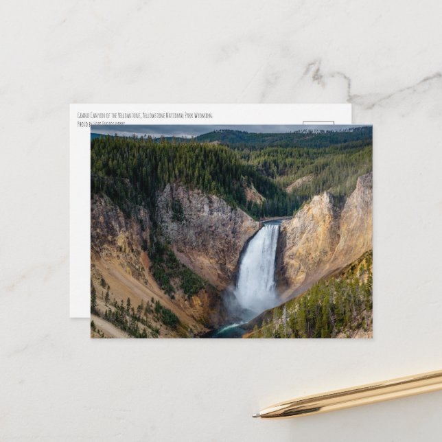 Grand Canyon of the Yellowstone Postkarte (Vorderseite/Rückseite Beispiel)