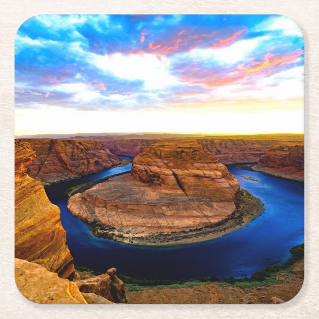 Grand Canyon Red Rocks und Blue Water Beautiful Rechteckiger Pappuntersetzer (Vorderseite)
