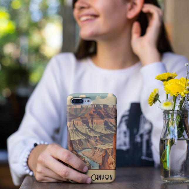 Grand Canyon Retro Reisedesign Case-Mate iPhone Hülle (Von Creator hochgeladen)