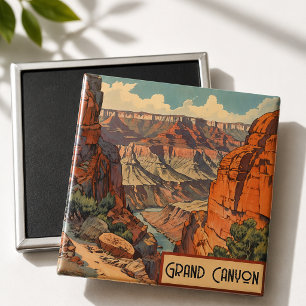 Grand Canyon Retro Reisedesign Magnet