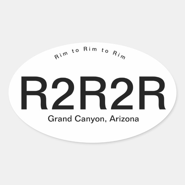Grand Canyon: Rim to Rim Ovaler Aufkleber (Vorderseite)