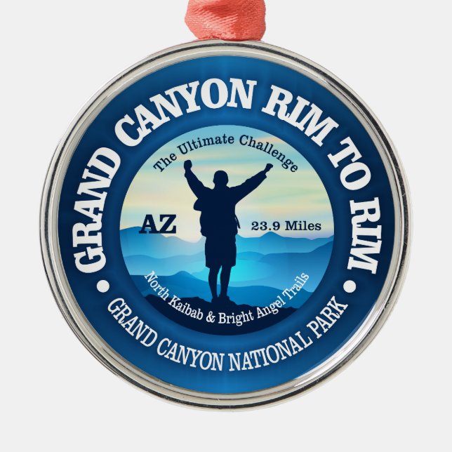 Grand Canyon Rim to Rim (V) Ornament Aus Metall (Vorne)