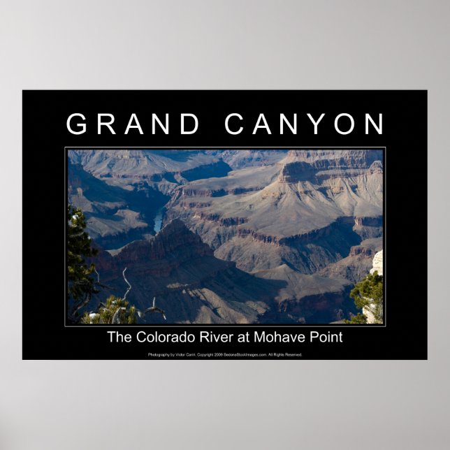 Grand Canyon River 2989 Black Poster (Vorne)