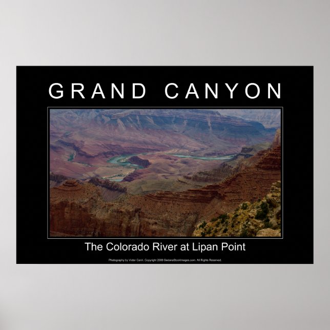 Grand Canyon River 4853 Black Poster (Vorne)