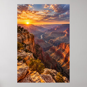 Grand Canyon Sonnenuntergang Arizona Landschaftspo Poster