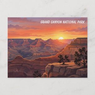 Grand Canyon Sonnenuntergang Reise Postkarte
