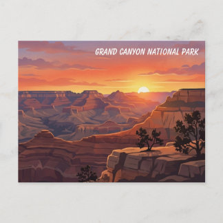 Grand Canyon Sonnenuntergang Reise Postkarte