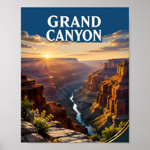 Grand Canyon South Rim Sonnenuntergang Reise Poster