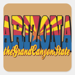Grand Canyon Staat Quadratischer Aufkleber