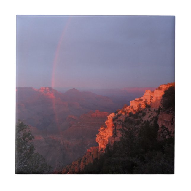 Grand Canyon Sunset Rainbow Fliese (Vorderseite)