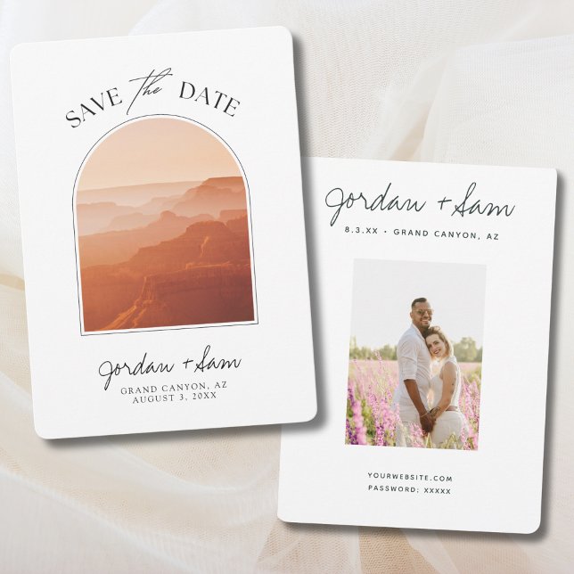Grand Canyon Sunset Wedding Save the Date Einladung (Grand Canyon Save the Date National Park Wedding Idea
)
