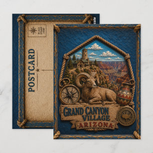 Grand Canyon Village Arizona Postkarte Vintage