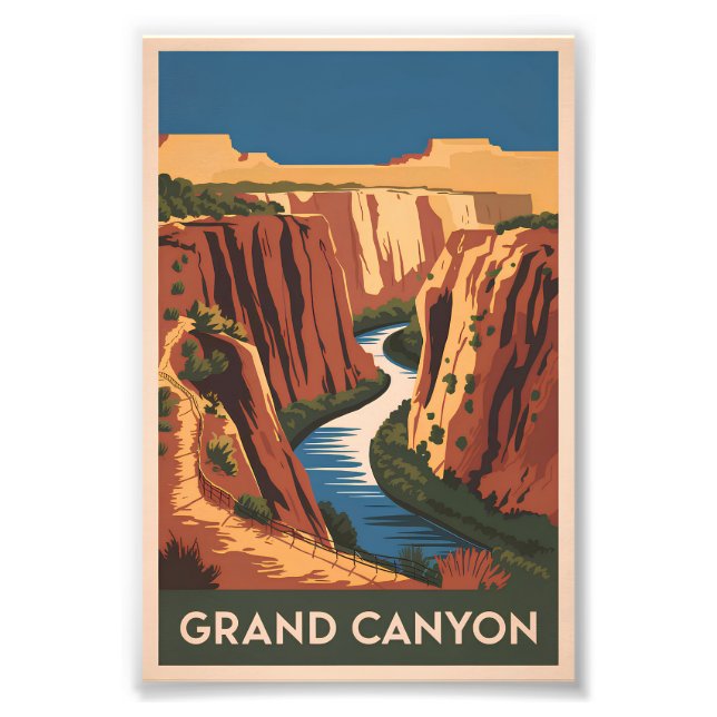 Grand Canyon Vintag Fotodruck (Vorne)