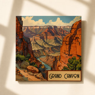 Grand Canyon Vintage Südwest-Landschaftsmagnet Magnetkarte