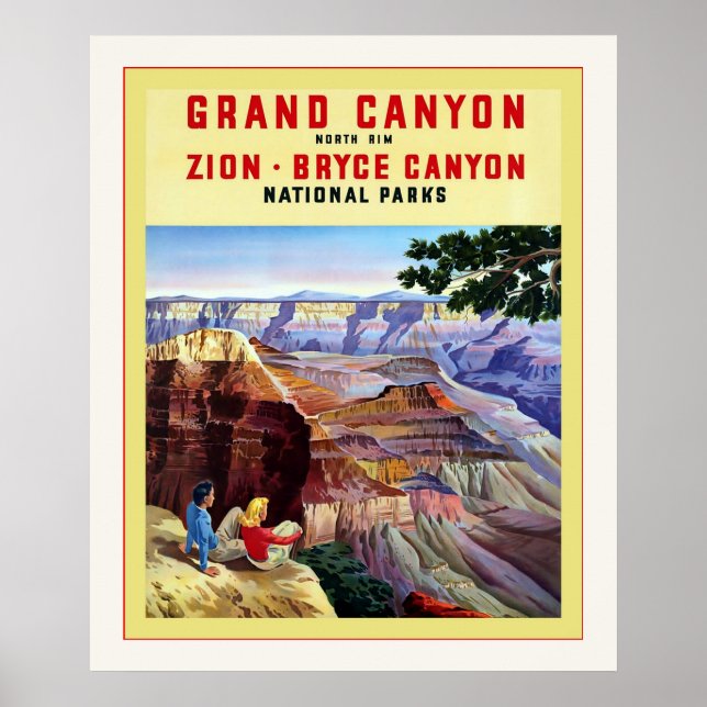Grand Canyon ~ Vintage Travel Poster (Vorne)