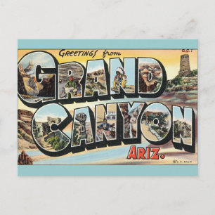 Grand Canyon Vintage Travel Postkarte