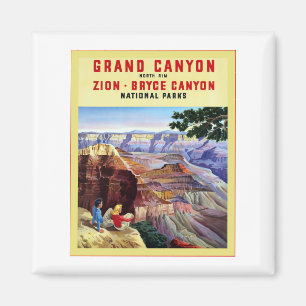 Grand Canyon ~ Vintages Reise-Plakat Magnet