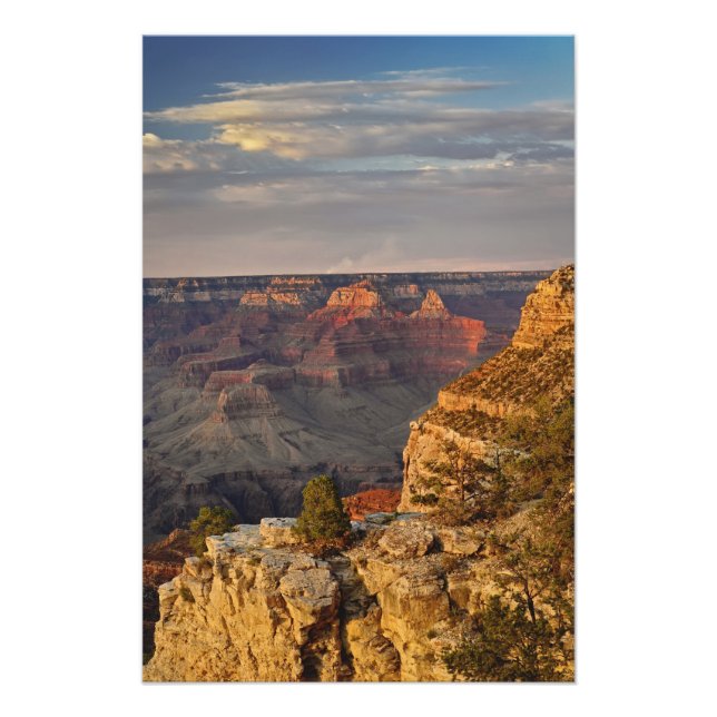 Grand Canyon vom südlichen Rand bei Sonnenuntergan Fotodruck (Vorne)