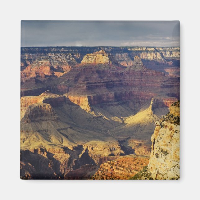 Grand Canyon vom südlichen Rand bei Sonnenuntergan Magnet (Vorne)