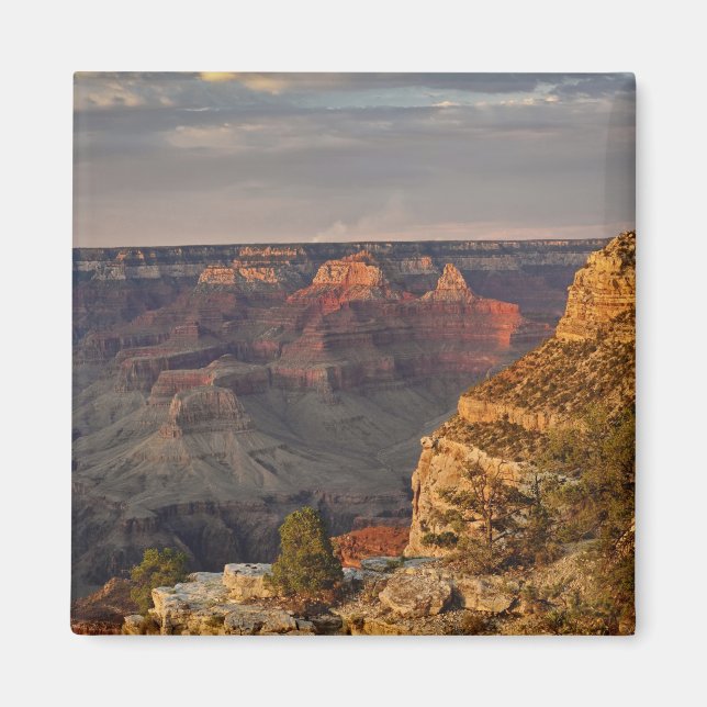 Grand Canyon vom südlichen Rand bei Sonnenuntergan Magnet (Vorne)