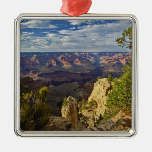 Grand Canyon von der Südumrandung bei Sonnenunterg Silbernes Ornament
