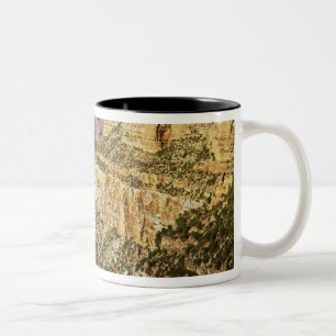 Grand Canyon von der Südumrandung bei Sonnenunterg Zweifarbige Tasse