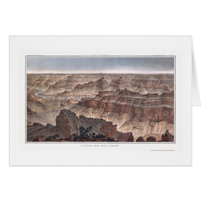 Grand Canyon von Pint. Erhaben durch Dutton 1882B (Vorderseite (Horizontal))