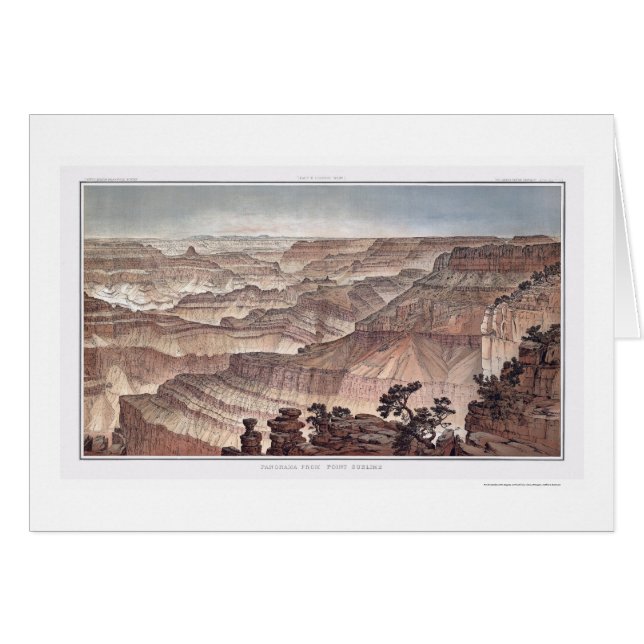 Grand Canyon von Pint. Erhaben durch Dutton 1882C (Vorderseite (Horizontal))