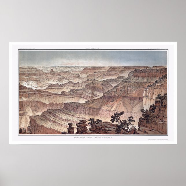 Grand Canyon von Pt. Sublime von Dutton 1882C Poster (Vorne)