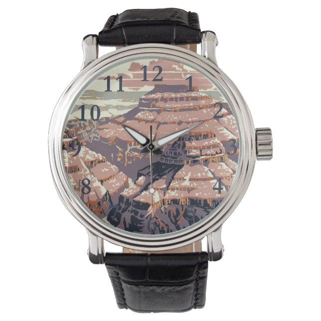 Grand Canyon Western Graphic Art American Armbanduhr (Vorderseite)