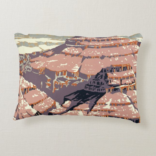 Grand Canyon Western Graphic Art American Dekokissen (Rückseite)