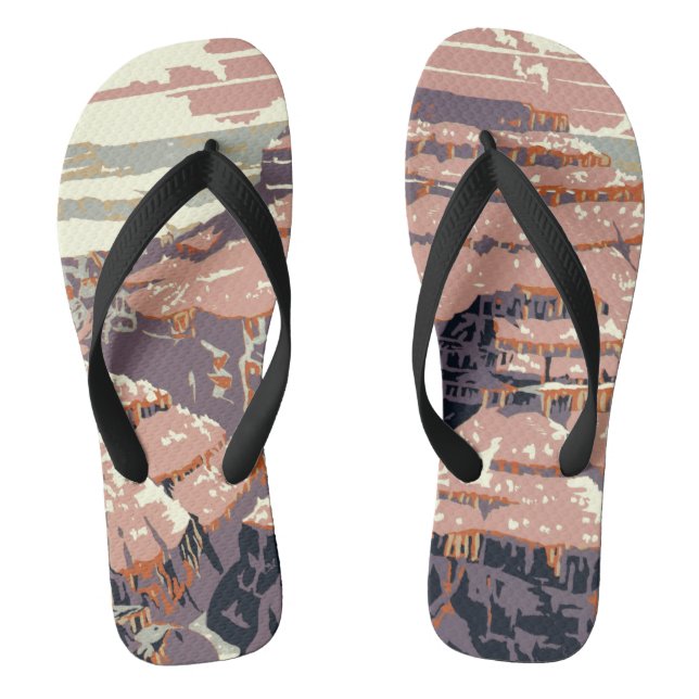 Grand Canyon Western Graphic Art American Flip Flops (Fußbett)