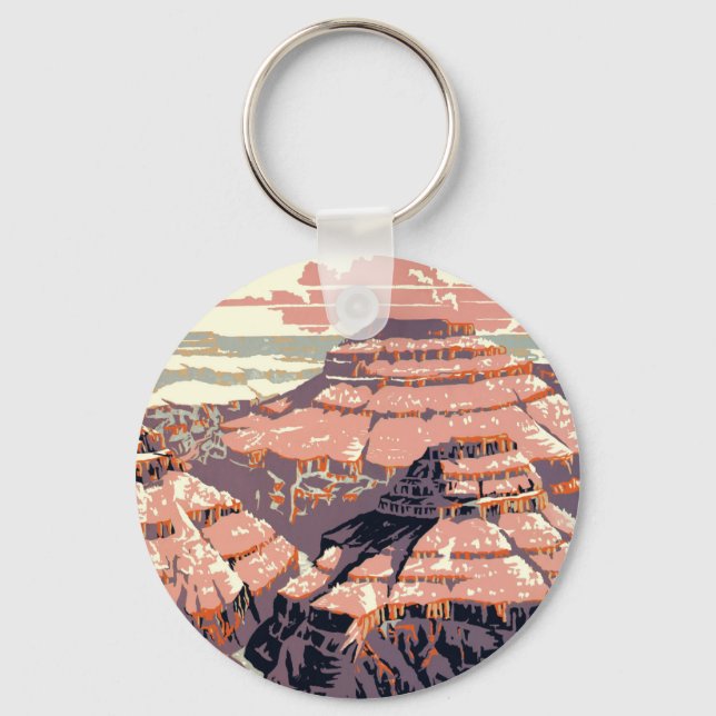Grand Canyon Western Graphic Art American Schlüsselanhänger (Vorderseite)