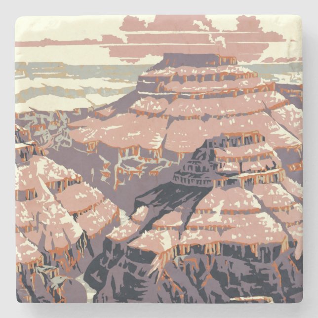 Grand Canyon Western Graphic Art American Steinuntersetzer (Vorderseite)