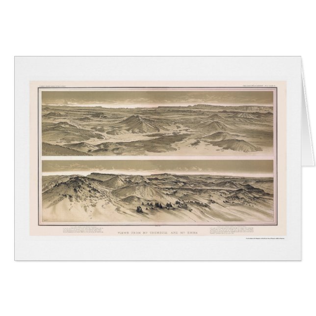 Grand- Canyonansicht 1882 Mt. Emma und Mt. (Vorderseite (Horizontal))