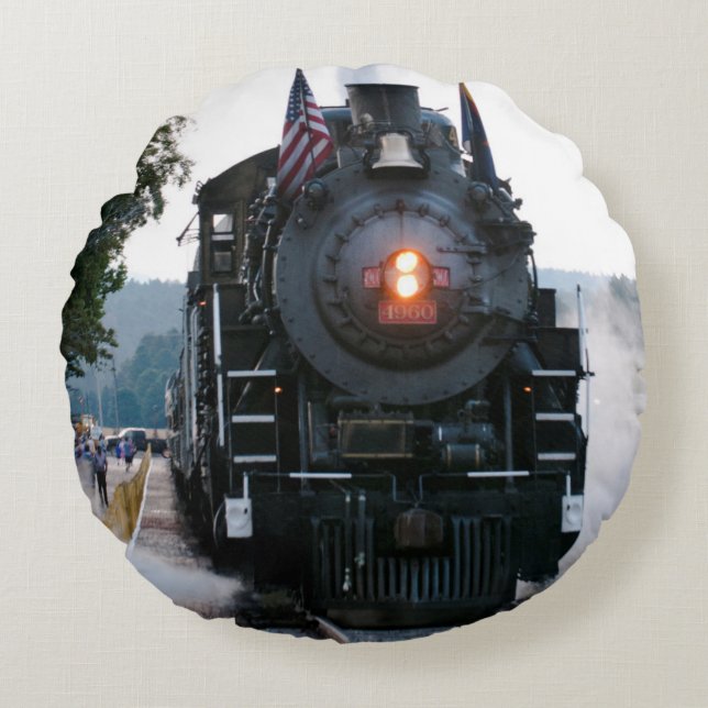Grand- Canyoneisenbahn Rundes Kissen (Vorderseite)