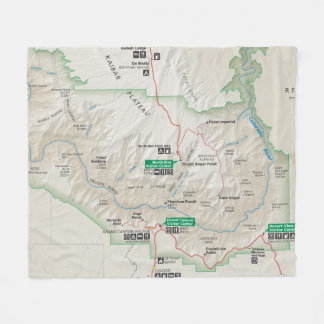 Grand Canyonkarten-Fleecedecke Fleecedecke