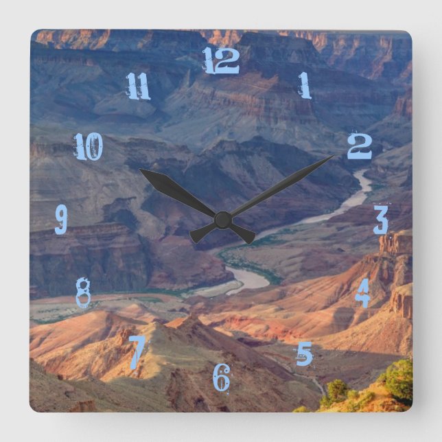 Grand- CanyonNationalpark, Ariz Quadratische Wanduhr (Vorderseite)