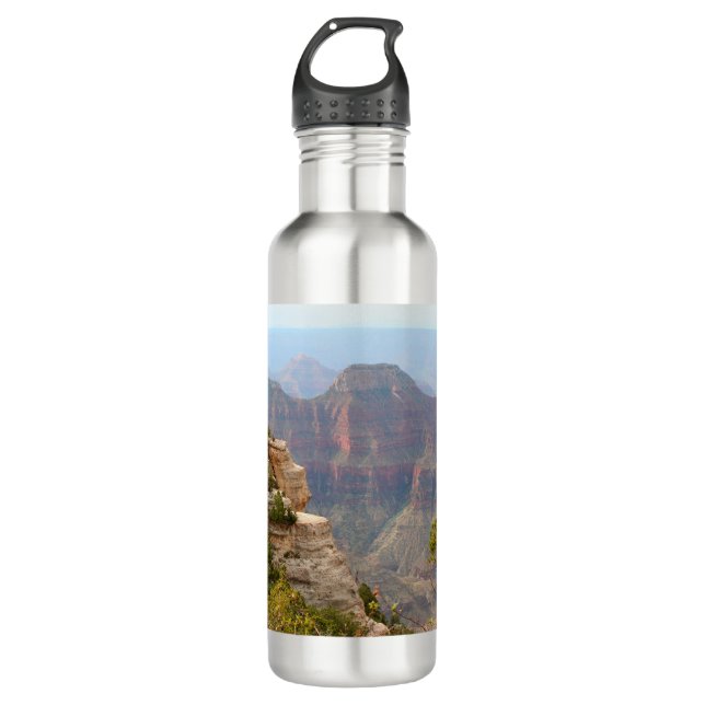 Grand- Canyonnordkanteausblick Edelstahlflasche (Vorderseite)