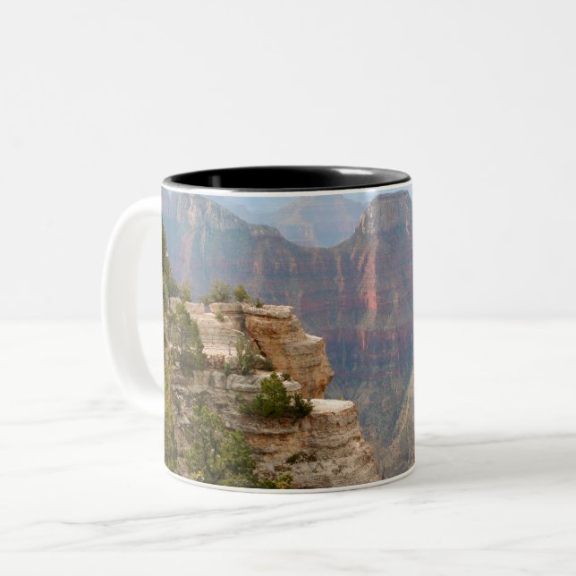 Grand- Canyonnordkanteausblick Zweifarbige Tasse (Vorderseite Links)
