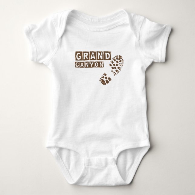 Grand- Canyonstiefel-Druck Baby Strampler (Vorderseite)