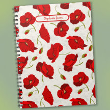 Grand Carnet photo de la spirale des papillons rou