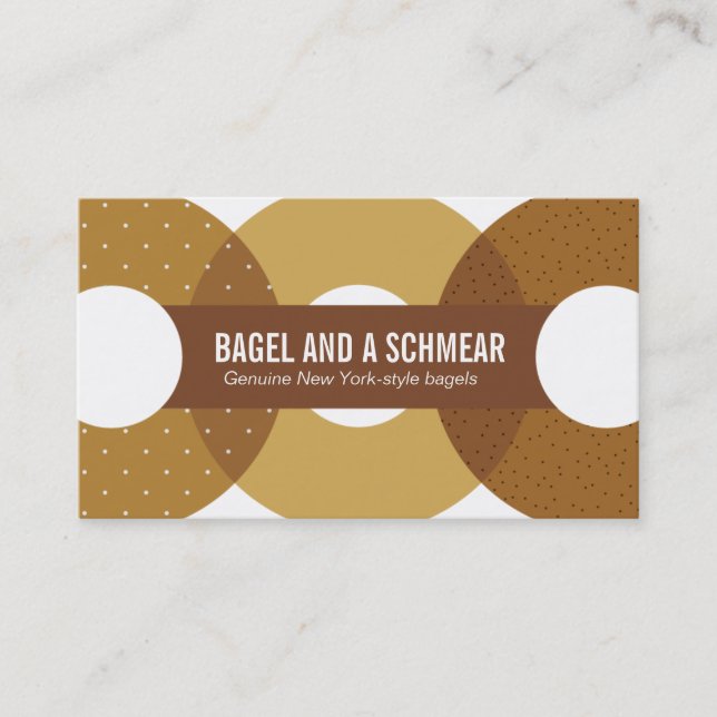 Grand carte de visite de bagels (Devant)