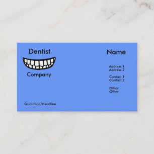 Grand carte de visite de dentiste de sourire