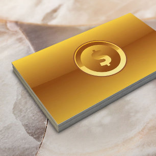 Grand carte de visite d'or de comptabilité de