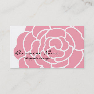 Grand carte de visite rose de fleur