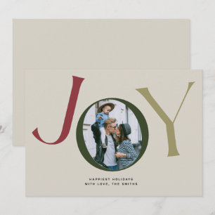 Grand Carte photo de joie avec Buffalo Plaid